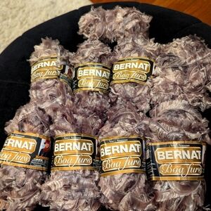 Bernat Boa Furs yarn Lot 8 Skiens Plus Partial Color -Chinchilla/Taupe